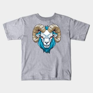 Ice ram, white and blue Kids T-Shirt